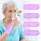 Guantes con Peso HOOMTREE para Temblores de Manos, Estabilidad y Movilidad Mejoradas, Muñeca Ajustable, Herramienta de Fortalecimiento